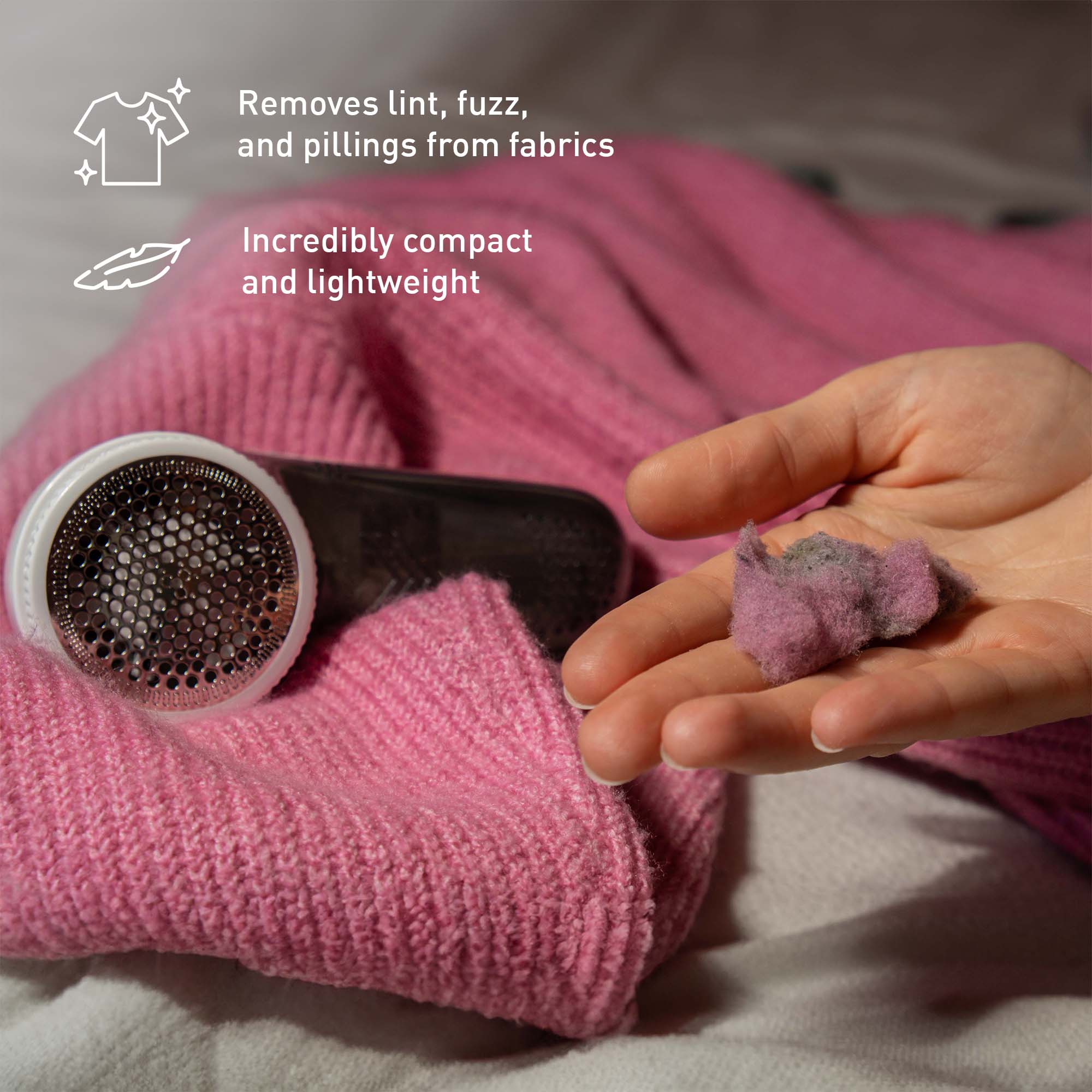 Travel-Ready Fabric Care Trio – Steamer, Mini Iron, & Lint Remover