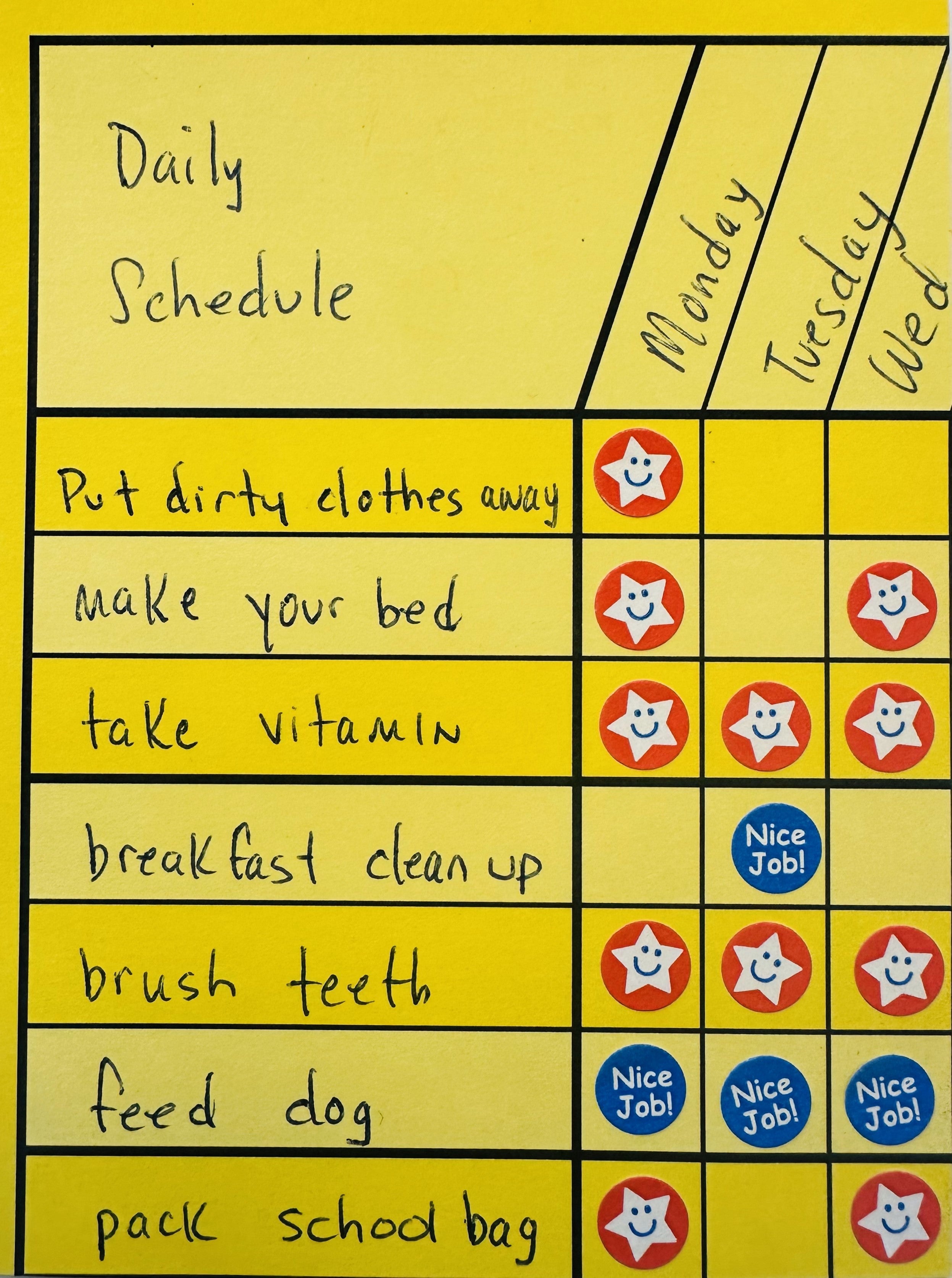 SHAPES ETC. Vertical Chart  - Set of 10