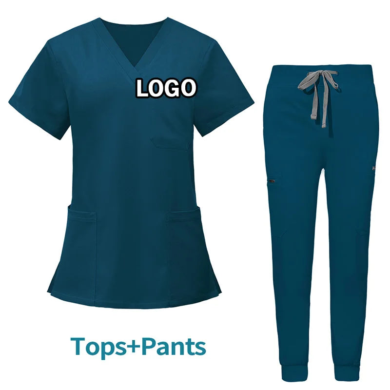 Customizable Unisex Woven Stretch Breathable Jogger Hospital Surgical Sets Scrub Suits Women Nursing Scrubs Uniforms