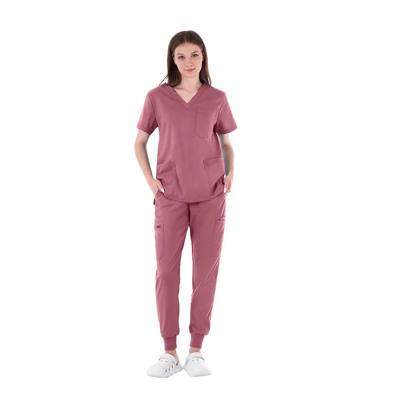 Customizable Unisex Woven Stretch Breathable Jogger Hospital Surgical Sets Scrub Suits Women Nursing Scrubs Uniforms