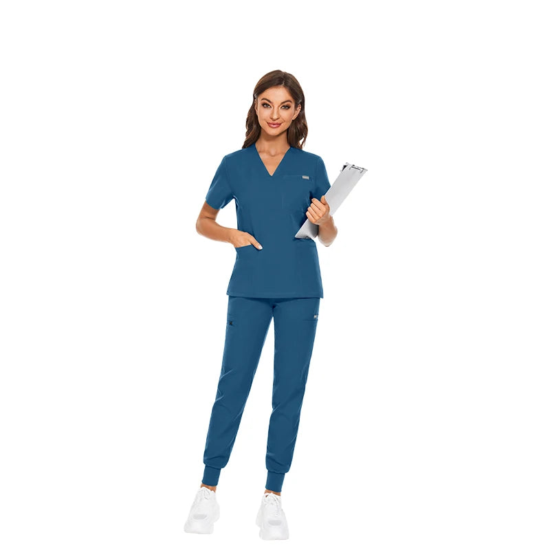 Customizable Unisex Woven Stretch Breathable Jogger Hospital Surgical Sets Scrub Suits Women Nursing Scrubs Uniforms