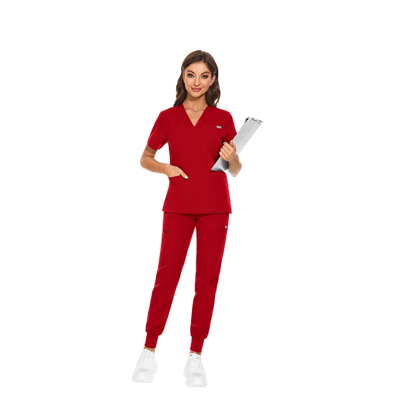 Customizable Unisex Woven Stretch Breathable Jogger Hospital Surgical Sets Scrub Suits Women Nursing Scrubs Uniforms