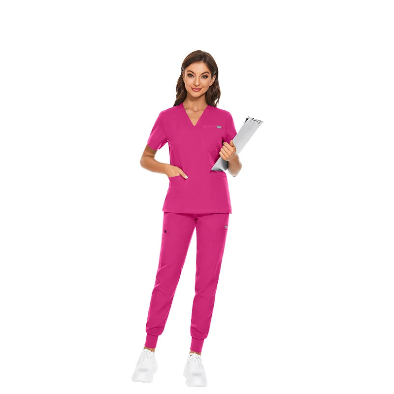 Customizable Unisex Woven Stretch Breathable Jogger Hospital Surgical Sets Scrub Suits Women Nursing Scrubs Uniforms