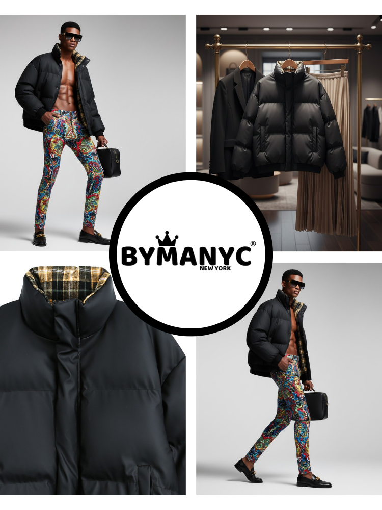 Men's Puffer Jacket HARLEM NYFW New Colecction BYMANYC ® New York