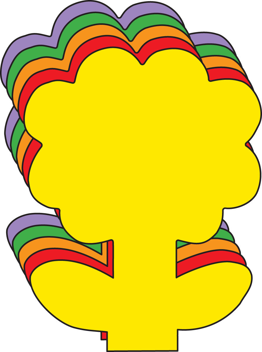 SHAPES ETC. Large Assorted Color Creative Foam Cut-Outs - Flower
