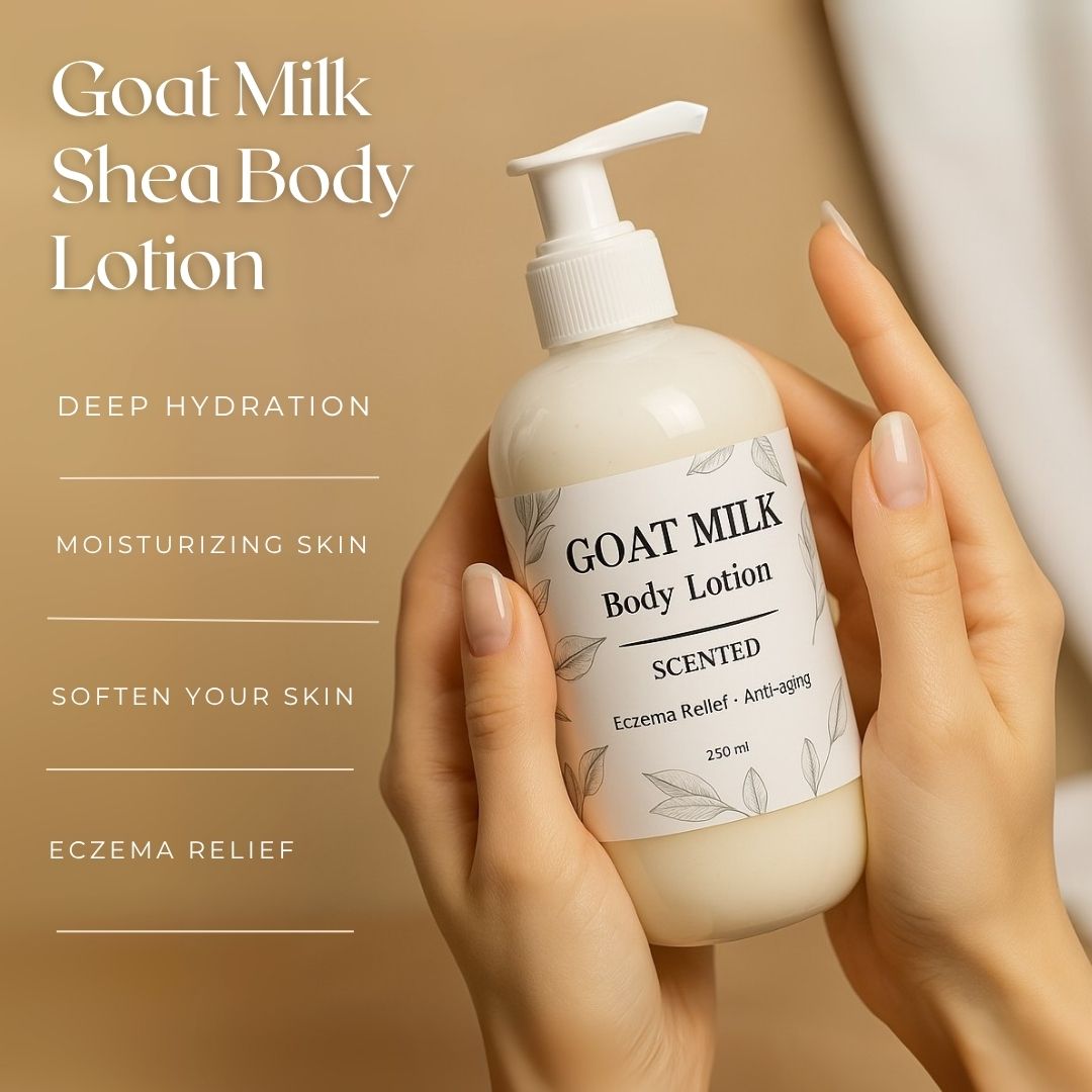 Goat Milk Shea Body Lotion, Eczema Relief and Anti-aging